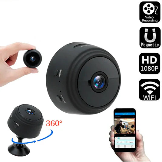 🎥 Mini cámara WiFi HD 1080p 360º  🎥