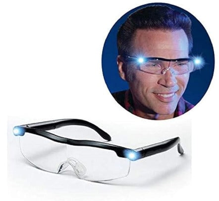 Gafas amplificadoras con luz